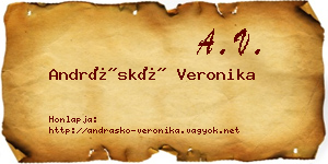 Andráskó Veronika névjegykártya